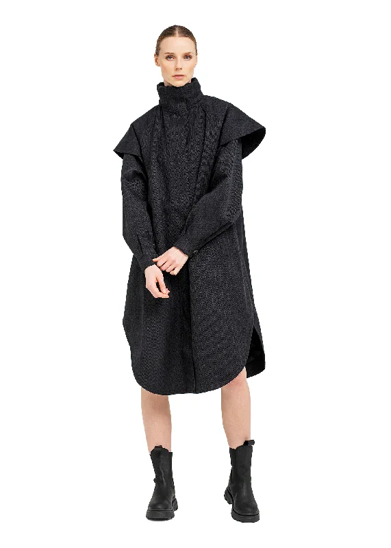 Tyfon Coat - Black Tweed