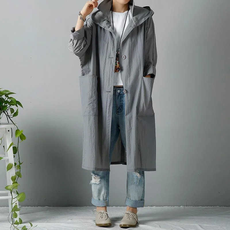 Gray oversized hoodie cardigans winter coats