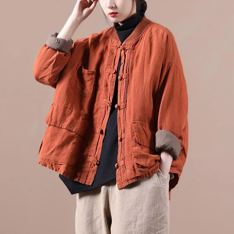 Luxury Spring Pocket Retro Coat