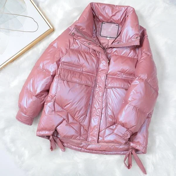 Short White Duck Down Women Jacket Coats Girls Thinck Warm Snow Wear Outdoor Clothing