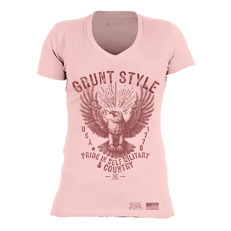 Women's Ethos Eagle V-Neck - Light Pink