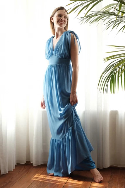 Bloom Maxi Dress Blue