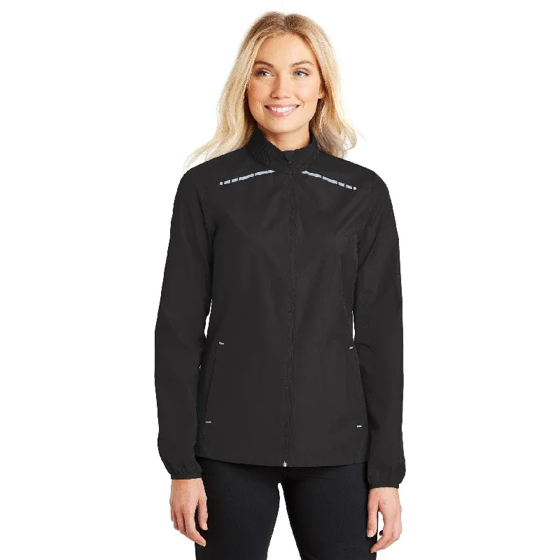 CLOSEOUT - Port Authority Ladies Zephyr Reflective Hit Full-Zip Jacket