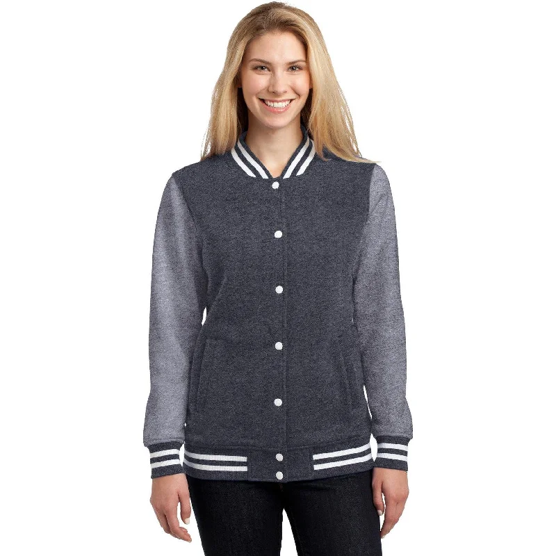 CLOSEOUT - Sport-Tek Ladies Fleece Letterman Jacket