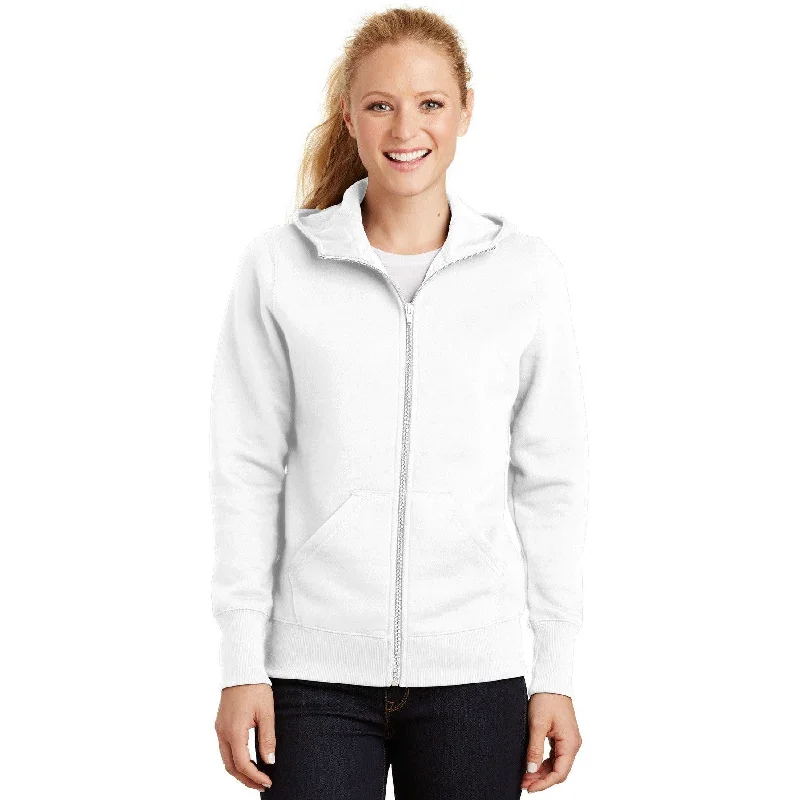 CLOSEOUT - Sport-Tek Ladies Full-Zip Hooded Fleece Jacket