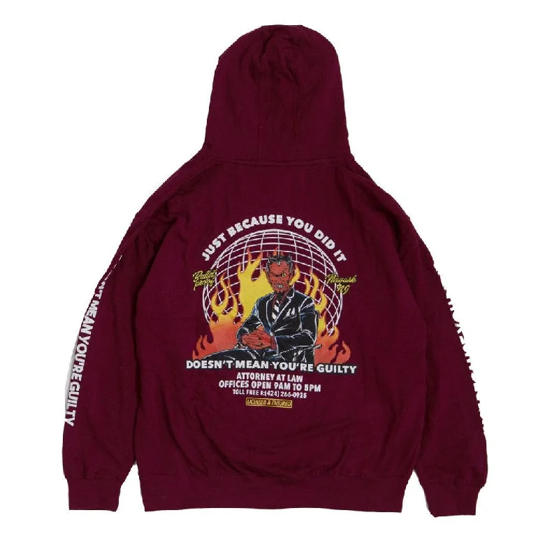 Guilty Sins Hoodie Burgundy