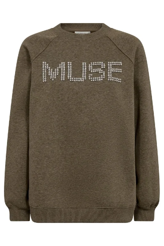 Ida Sweatshirt 204243 | Military Olive Mel. | Jakke fra Copenhagen Muse