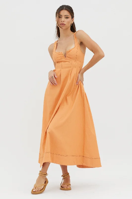 Isadore V-Bust Midi Dress Mango