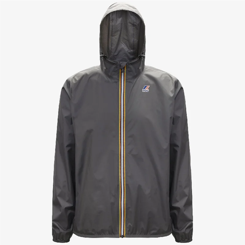 Claude - Unisex Packable Full Zip Waterproof  Rain Jacket in Grey Smoked