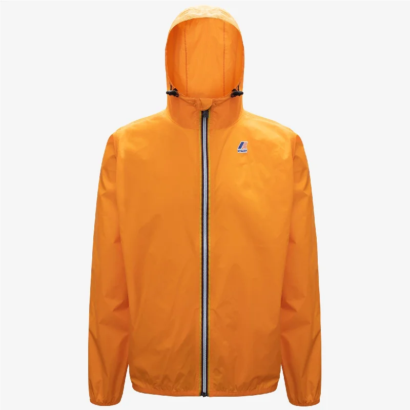 Claude - Unisex Packable Full Zip Waterproof  Rain Jacket in Orange