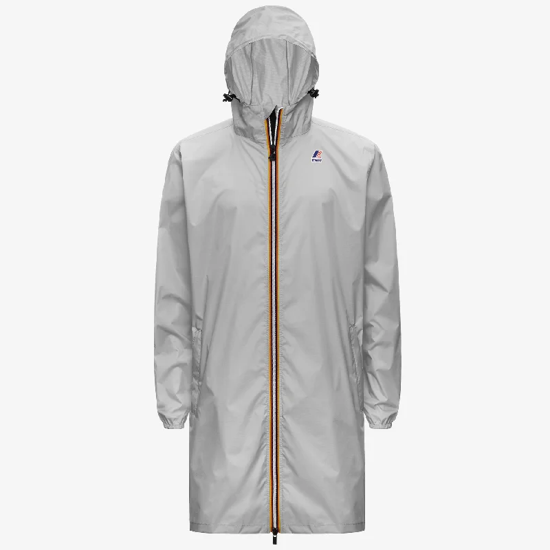 Eiffel - Unisex Waterproof Packable Long Rain Jacket in Grey Mid