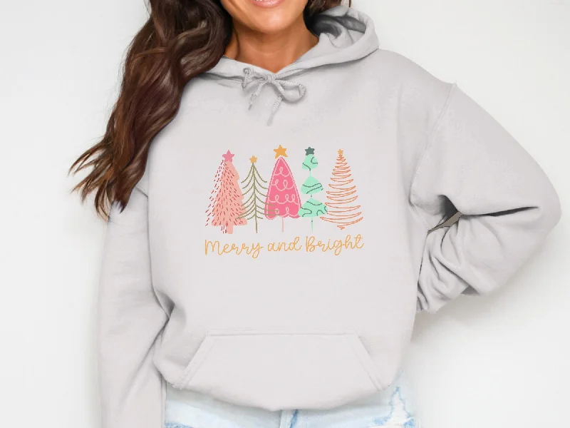 Merry and bright Cotton Hoodie