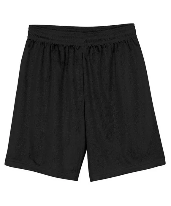 N5184 - A4 Mens 7" Inseam Lined Micro Mesh Shorts | Black