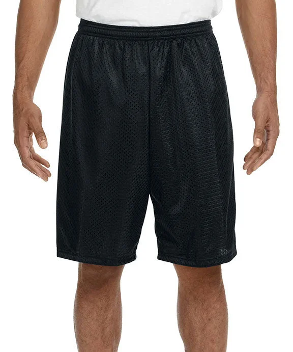 N5296 - A4 Adult Tricot Mesh Shorts | Black