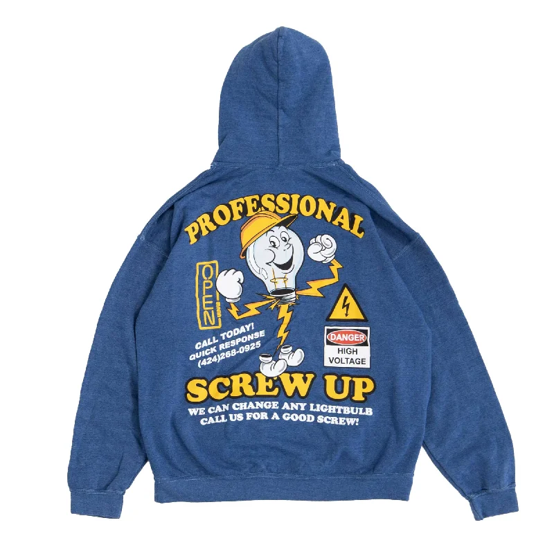 Screw Up Pigment Blue Hoodie