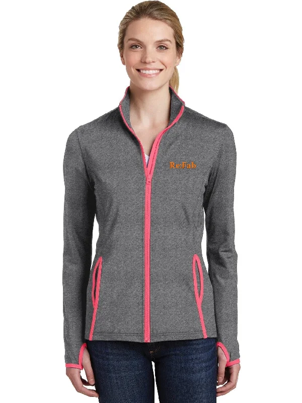 Sport-Tek Ladies Sport-Wick Stretch Contrast Full-Zip Jacket