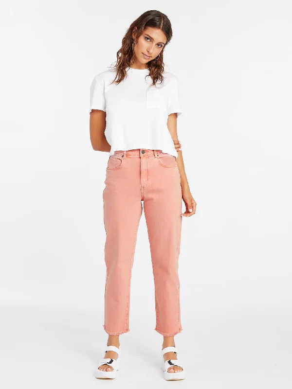 Stone Step High Rise Pant - Light Mauve