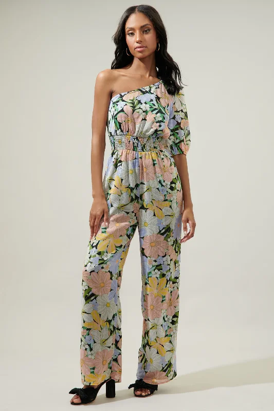 Topanga Floral Highball One Shoulder Jumpsuit