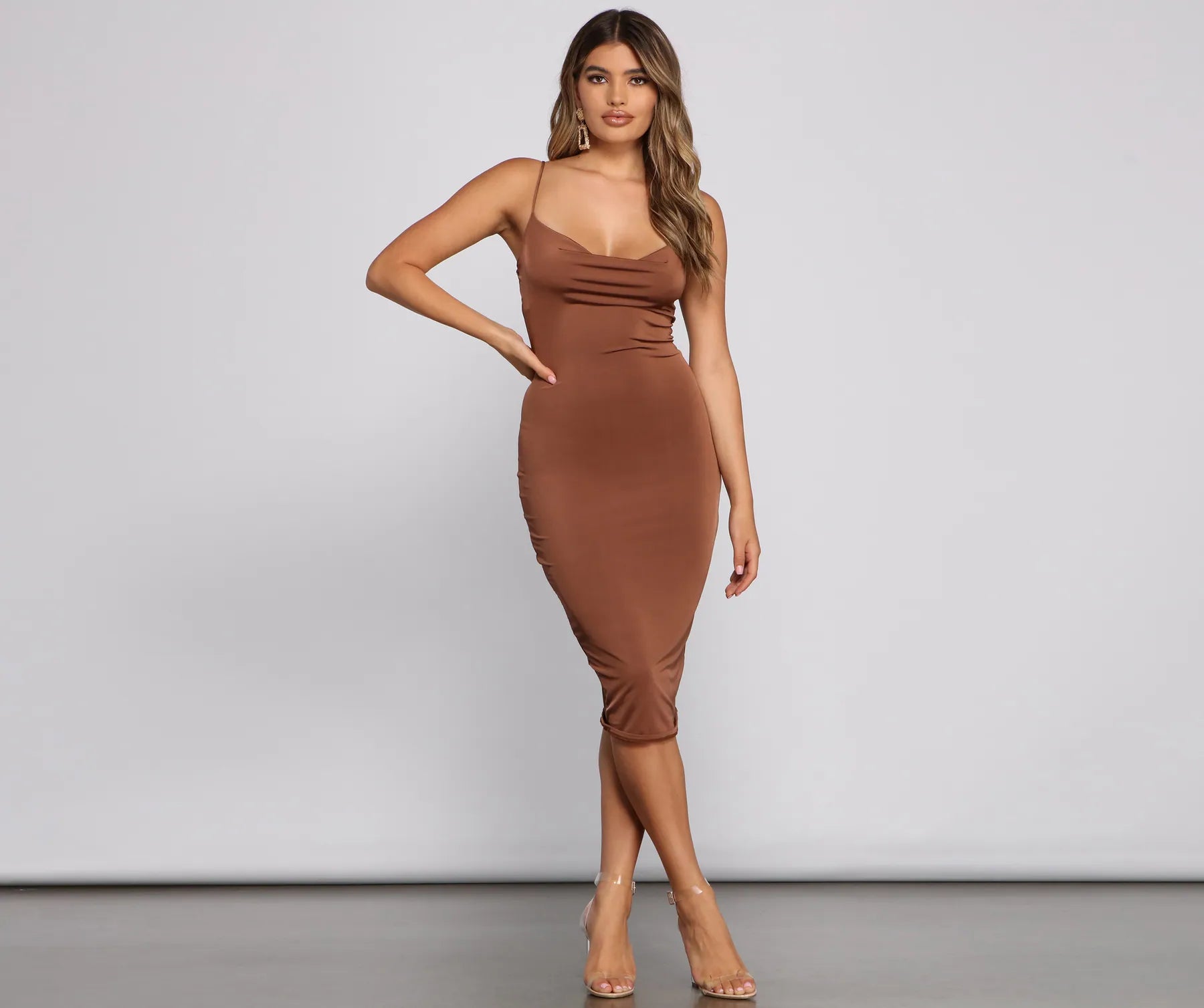 The Luxe Level Sleeveless Midi Dress