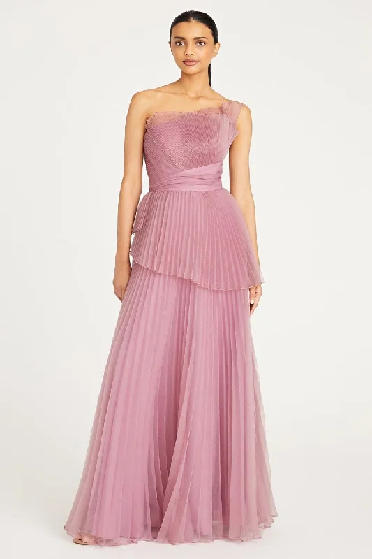 Valerie One-Shoulder Pleated Maxi Dress