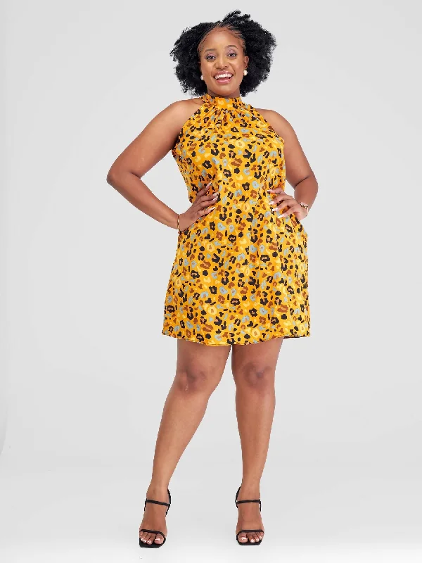 Lizola Bella Shift Dress - Mustard