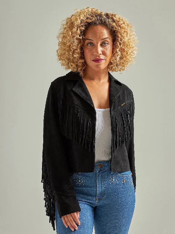 Women's Wrangler Retro Suede Fringe Jacket #112342917