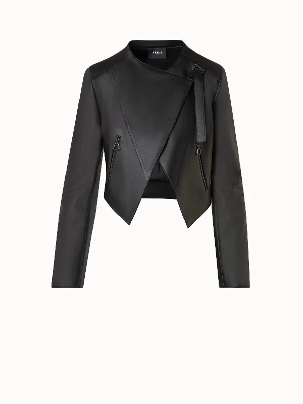 Asymmetrical Leather Biker Jacket