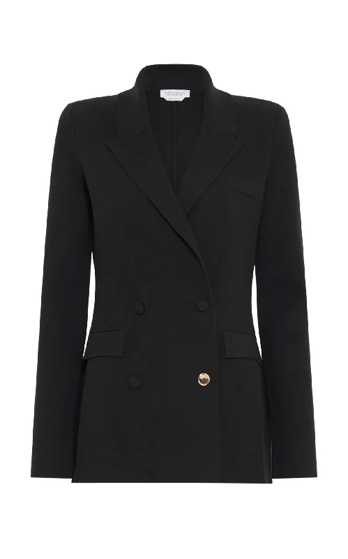 Bowen Knit Jacket in Black Wool