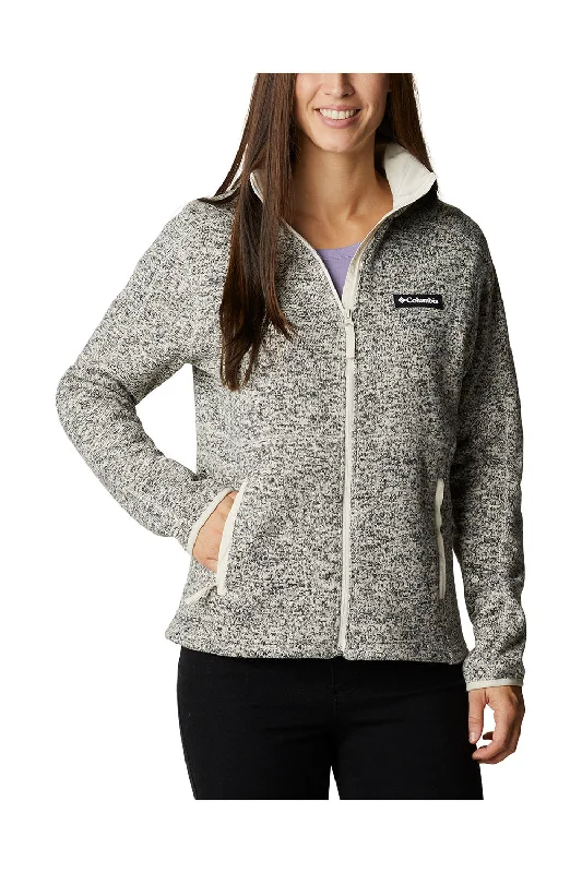 Columbia Womens Sweater Weather Full Zip Jacket - Heather Chalk