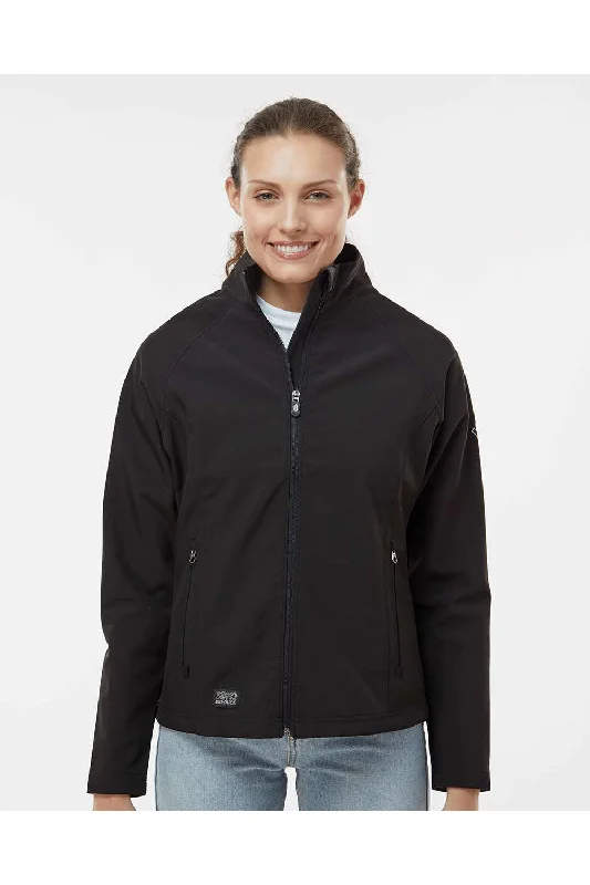 Dri Duck Womens Contour Wind & Water Resistant Soft Shell Full Zip Jacket - Black