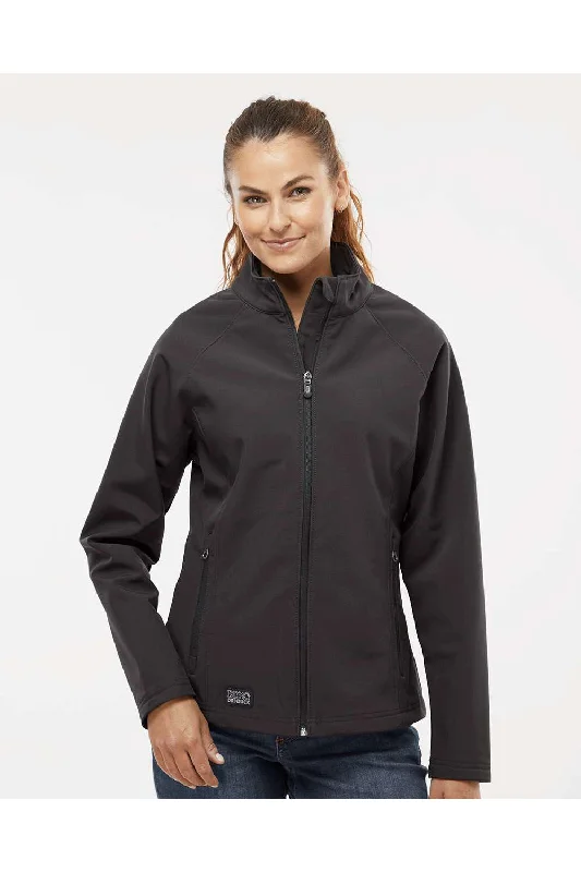 Dri Duck Womens Contour Wind & Water Resistant Soft Shell Full Zip Jacket - Charcoal Grey