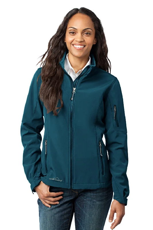 Eddie Bauer Womens Water Resistant Full Zip Jacket - Dark Adriatic Blue