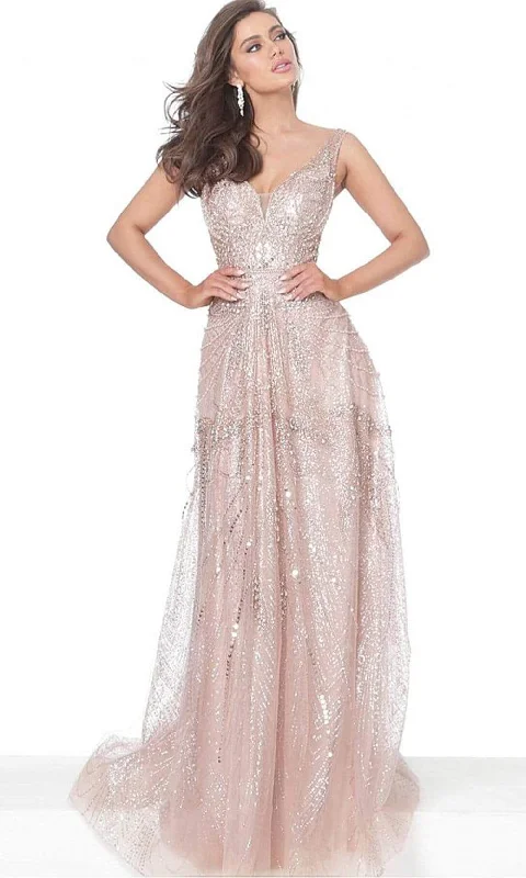 Jovani - 03203 Crystalline Embellished A-Line Gown