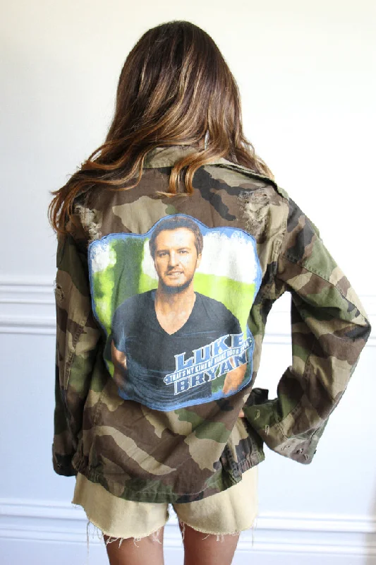 Luke Bryan Distressed Camo Jacket