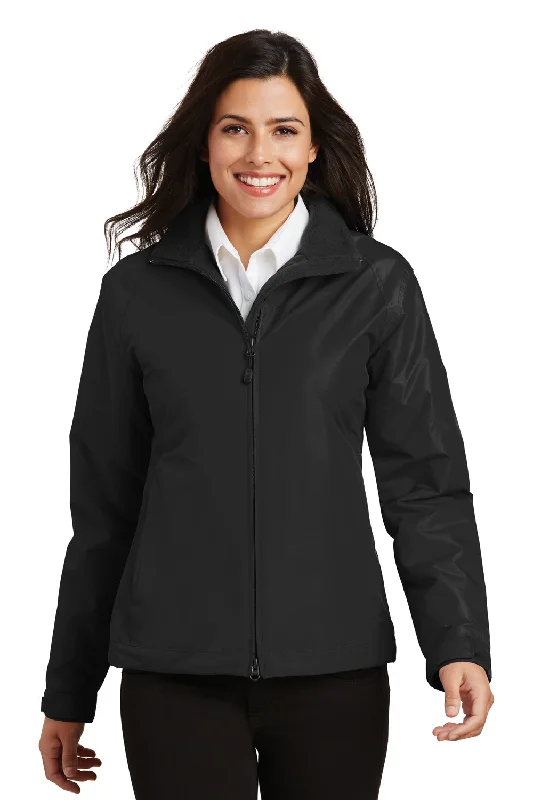 Port Authority Womens Challenger Wind & Water Resistant Full Zip Jacket - Black