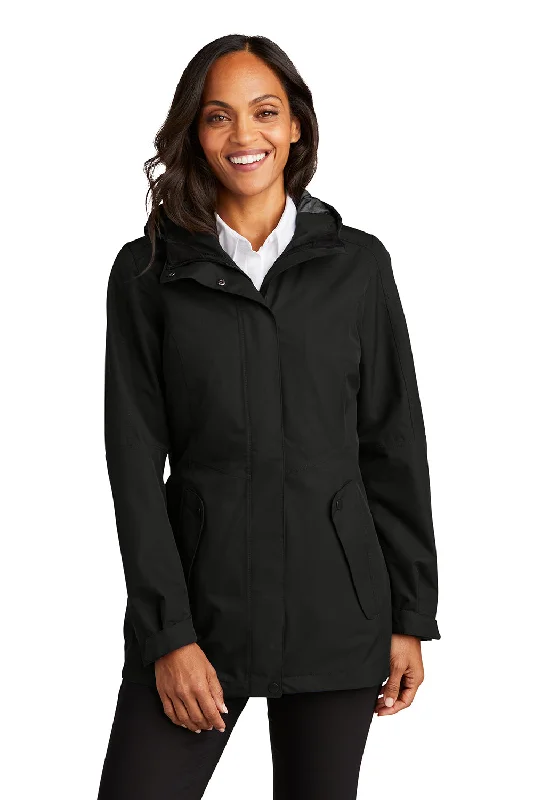 Port Authority Womens Collective Waterproof Full Zip Hooded Jacket - Deep Black