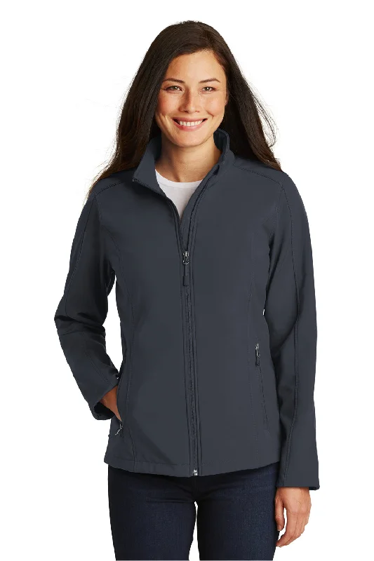 Port Authority Womens Core Wind & Water Resistant Full Zip Jacket - Battleship Grey