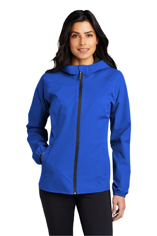 Port Authority Womens Essential Waterproof Full Zip Hooded Rain Jacket - True Royal Blue