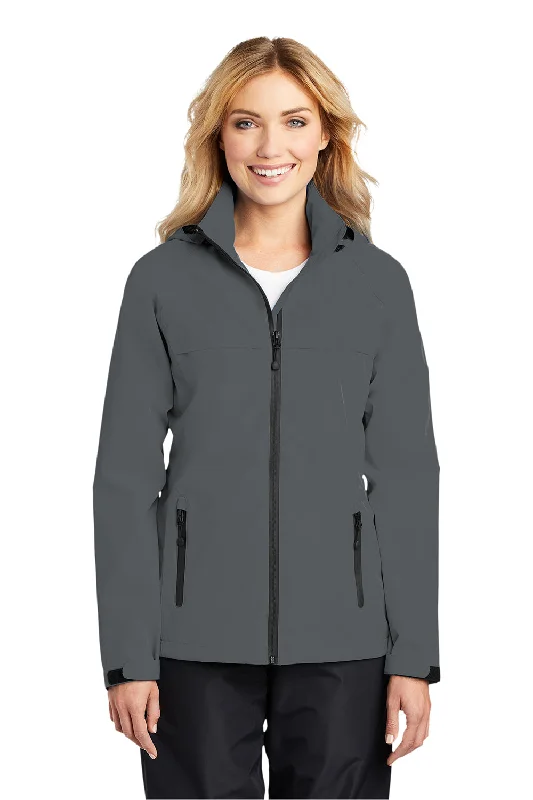 Port Authority Womens Torrent Waterproof Full Zip Hooded Jacket - Magnet Grey