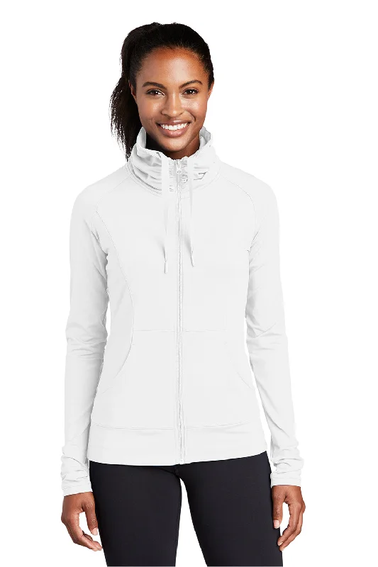 Sport-Tek Womens Sport-Wick Moisture Wicking Full Zip Jacket - White