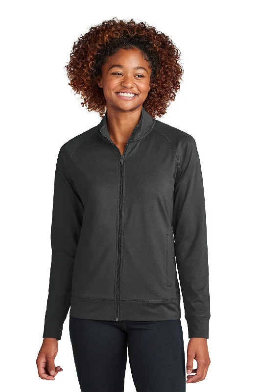 Sport-Tek Womens Sport-Wick Moisture Wicking Full Zip Cadet Jacket - Charcoal Grey - New