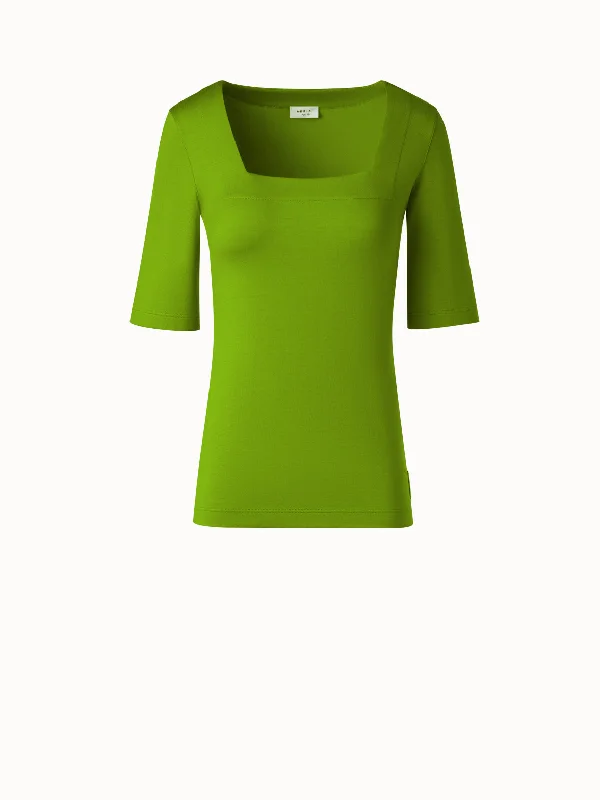 Square Neck T-Shirt in Modal