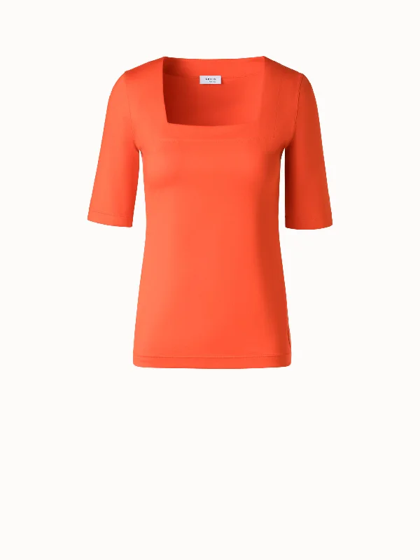 Square Neck T-Shirt in Modal