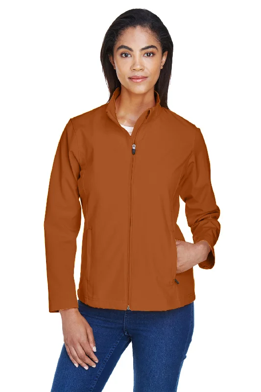 Team 365 Womens Leader Windproof & Waterproof Full Zip Jacket - Burnt Orange