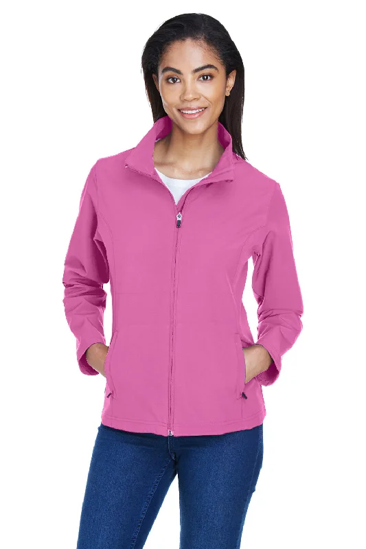 Team 365 Womens Leader Windproof & Waterproof Full Zip Jacket - Charity Pink