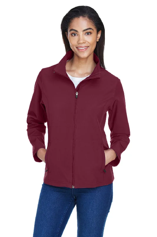 Team 365 Womens Leader Windproof & Waterproof Full Zip Jacket - Maroon