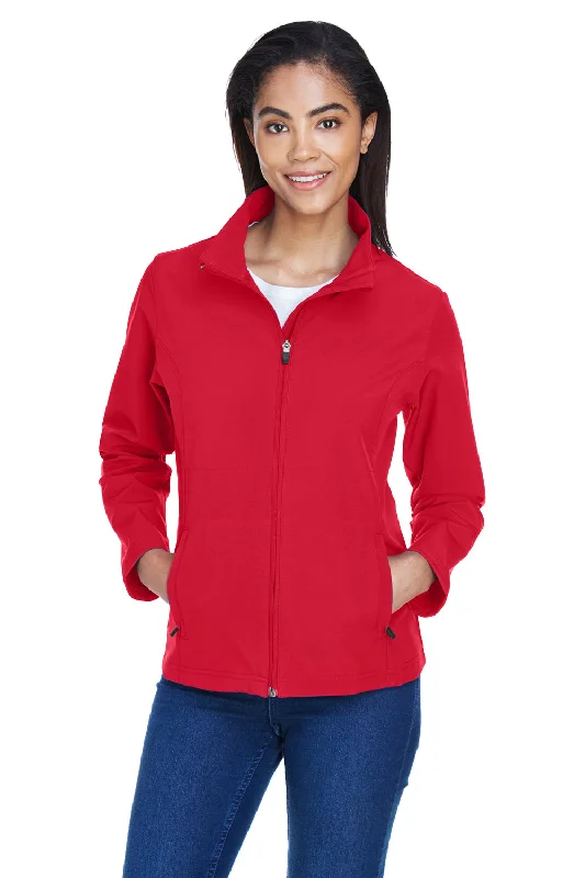 Team 365 Womens Leader Windproof & Waterproof Full Zip Jacket - Red