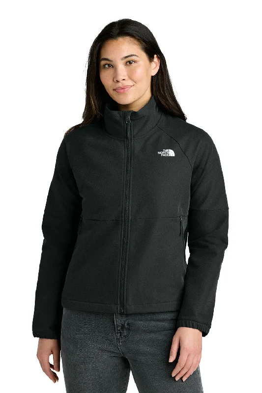 The North Face Womens Barr Lake Soft Shell Full Zip Jacket - Heather Black - New