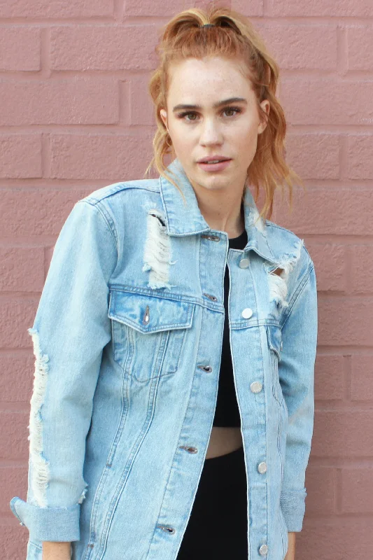 Total Destruction Oversized Denim Jacket