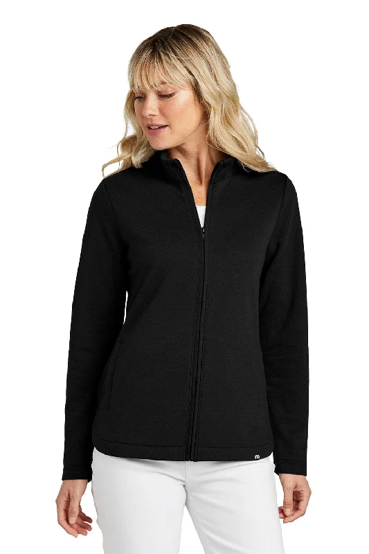 TravisMathew Womens Coveside Wrinkle Resistant Full Zip Jacket - Black - New